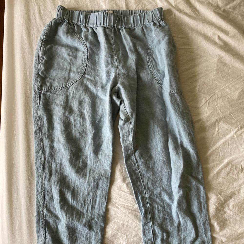 NotPerfectLinen Genova Pants in Swedish Blue, size M